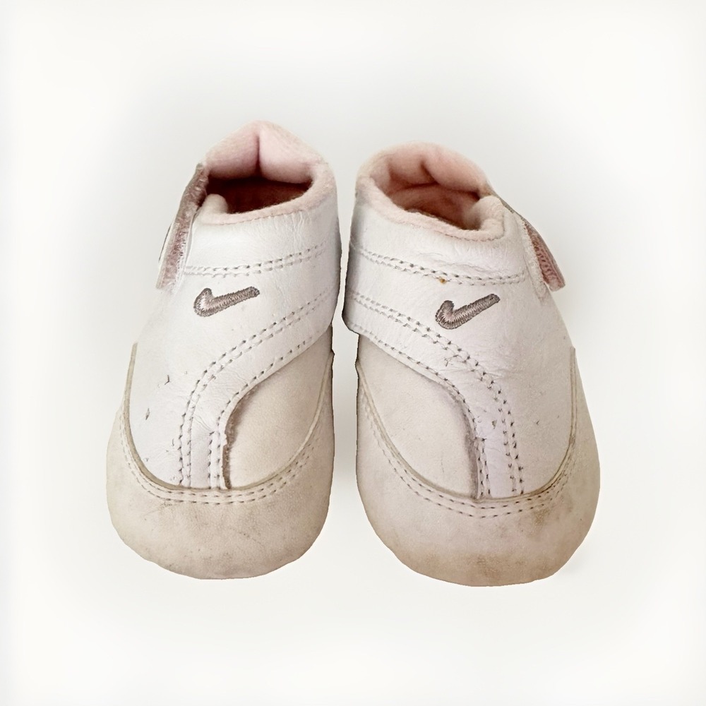 Nike Baby Swoosh Pink White Infant Crib Shoes Size 2C